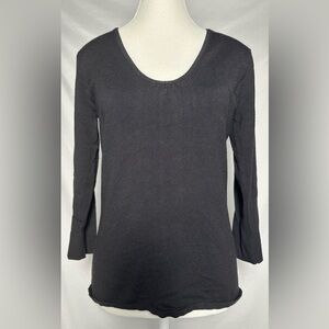 PRINCIPLES Y2K Black Scoop Neck Staple Capsule Long Sleeve Size 12